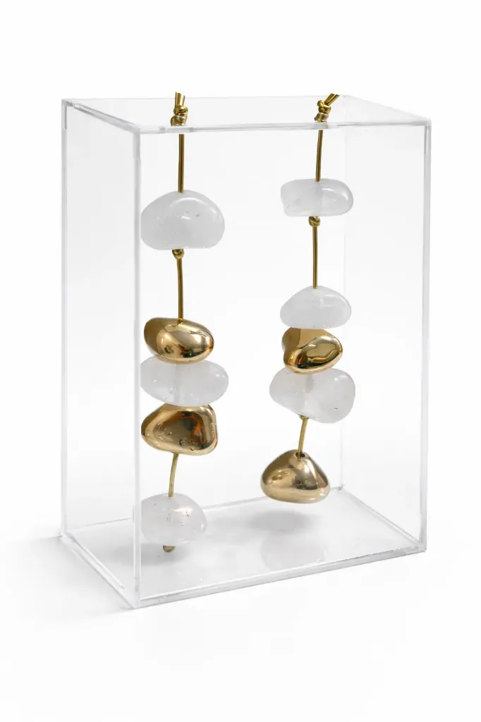 [V191] Acrylic Box With Natural Stone