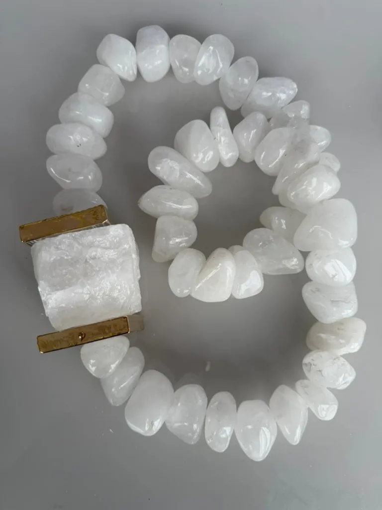 [V98] Decorative Natural Stone Necklace