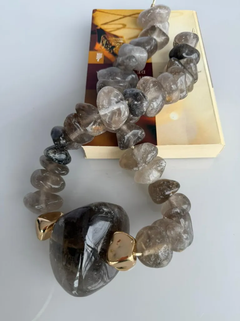 [V162] Decorative Natural Stone Necklace