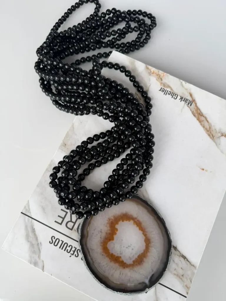 [V6] Decorative Natural Stone Necklace