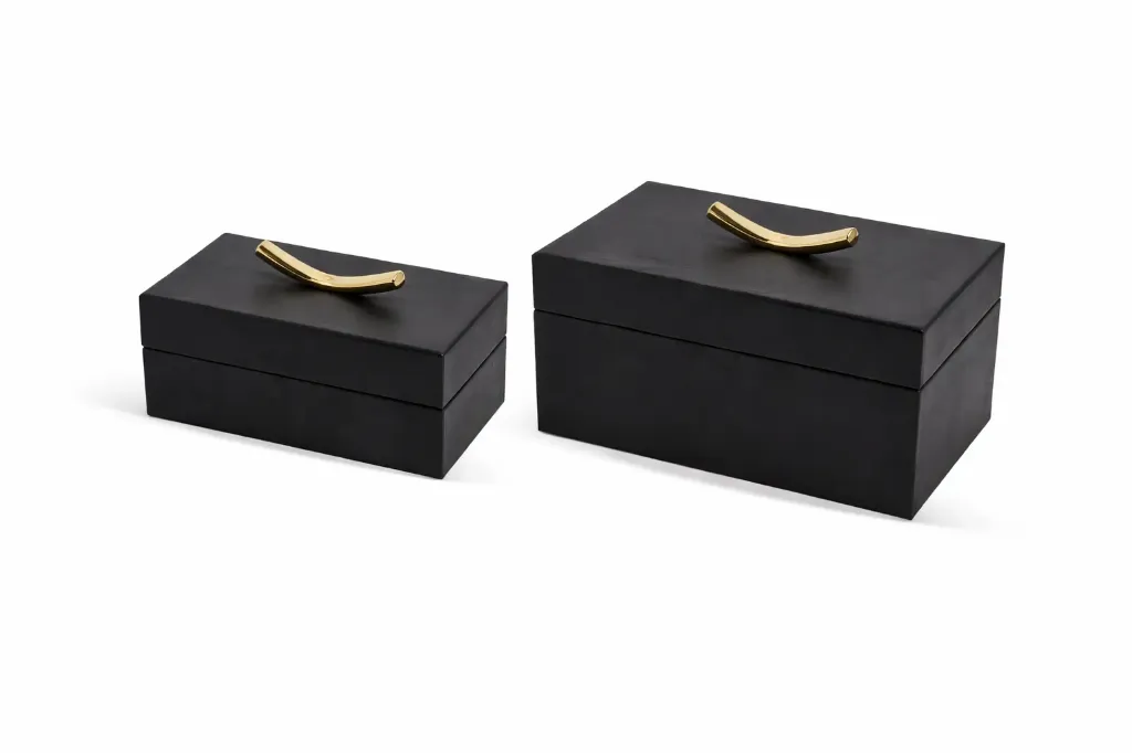 [AH0650] Leather Box (Set of 2)