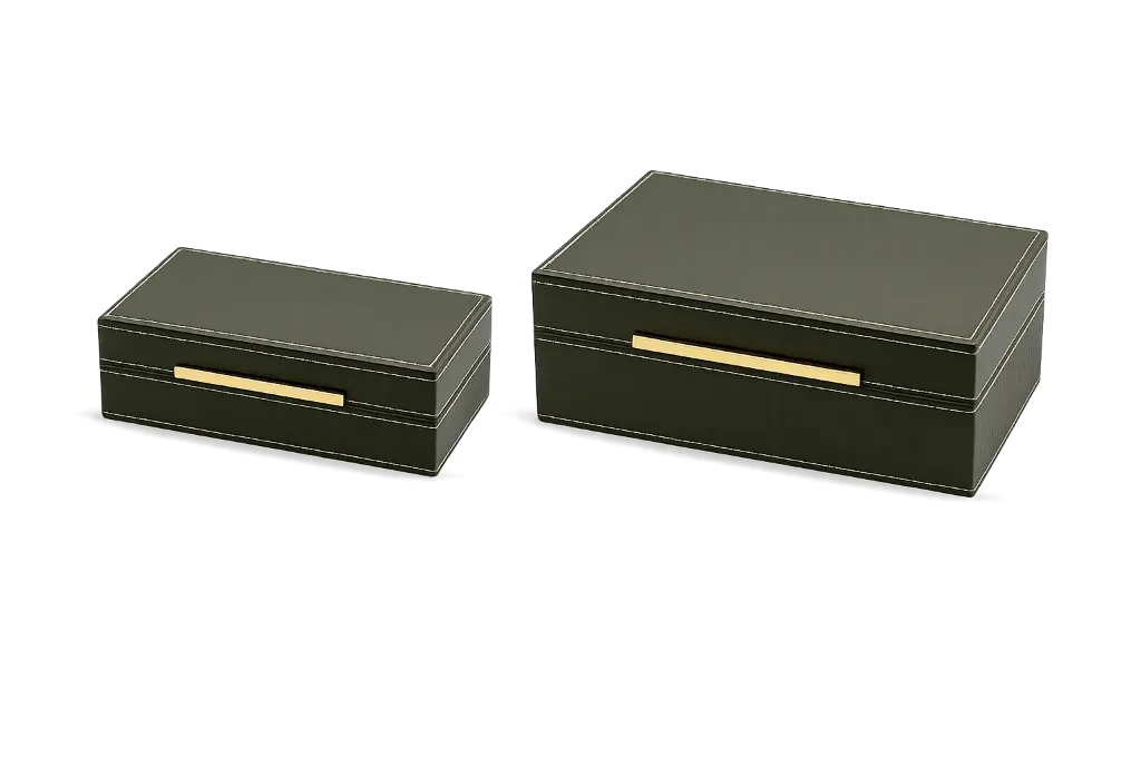 [AH0649] Leather Box (Set of 2)