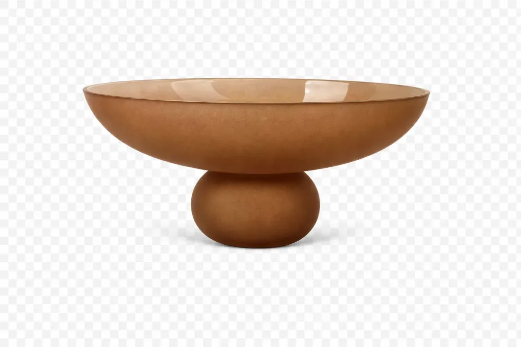 [WG0130] Ambar Frosted Glass Centerpiece