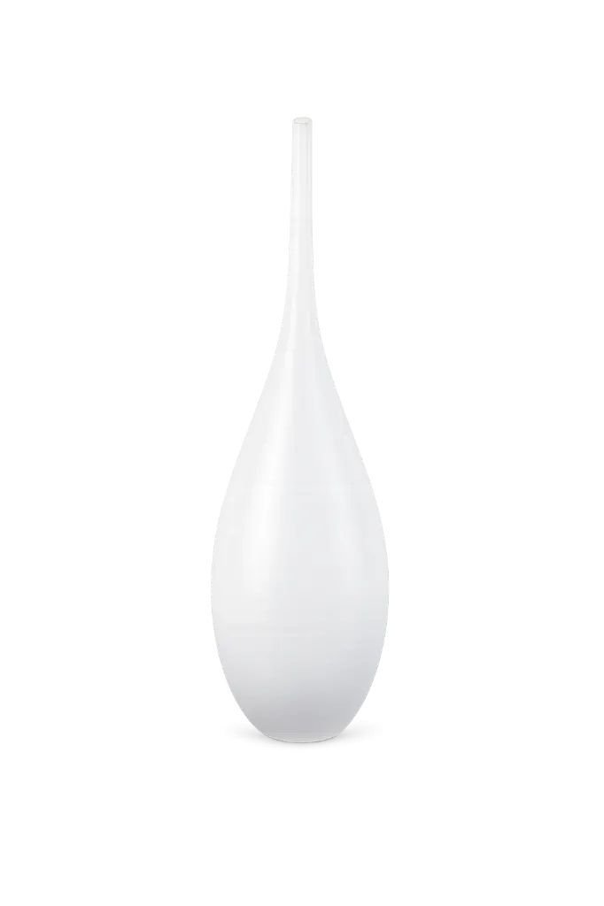 [WG0032] Frosted White Bottle-Shaped Glass Vase