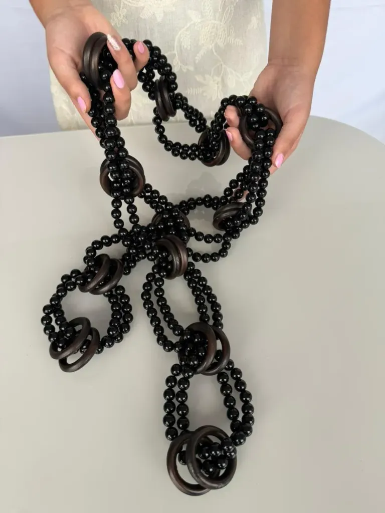 [LK3] Wood Decorative Necklace