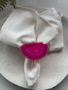 Acrylic and Agate Stone Napkin Ring(Set of 6)