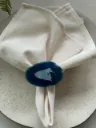 Acrylic and Agate Stone Napkin Ring(Set of 6)