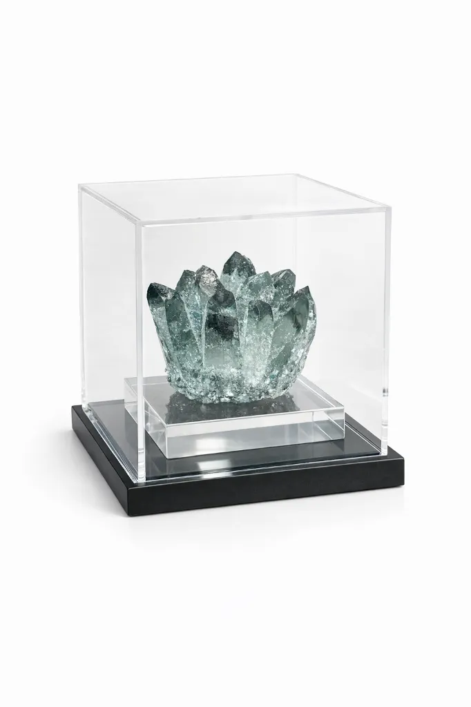 Verdant Crystal Cluster Display