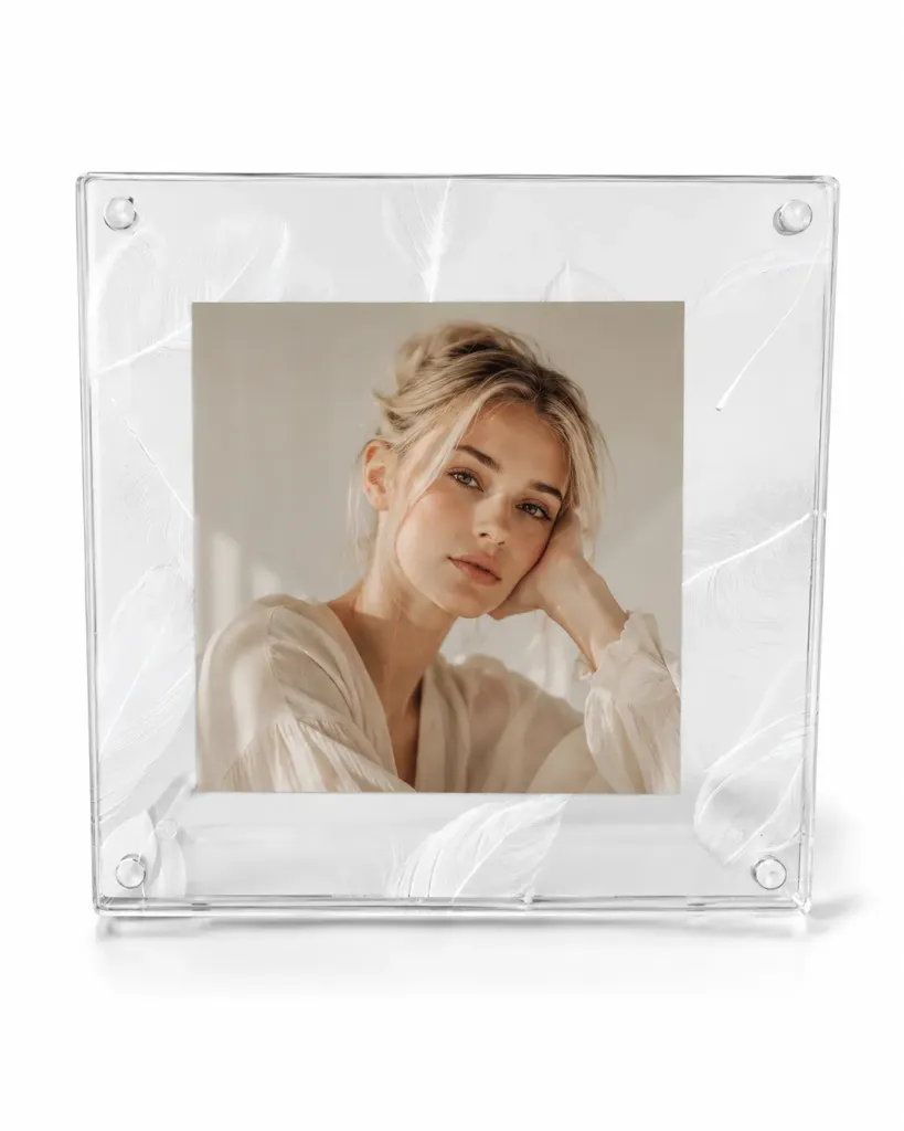 Feather Acrylic Photo Frame - Small