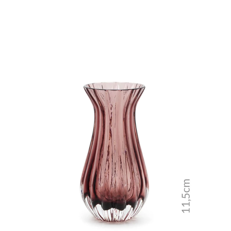 [15565] Mini Vase M61 Purple  Murano Style Art Glass