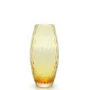Glass Vase Olive Small Baloton Amber Murano Style Art Glass