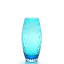 Glass Vase Olive Small Baloton Aquamarine Murano Style Art Glass