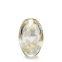 Egg Glass Vase Transparent Golden Effect Murano Style Art Glass