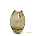 Glass Vase Roca Model 2 Smoky Golden Effect Murano Style Art Glass
