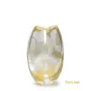 Glass Vase Roca Model 2 Golden Effect Transparent Murano Style Art Glass