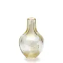 Glass Bud Vase Golden Effect Transparent Murano Style Art Glass
