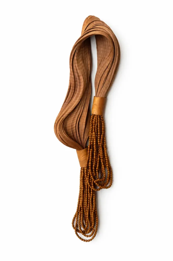 Wooden Beads Flow – Sculptural Decorative Object